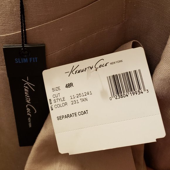 Kenneth Cole Sport Coat 48R SlimFit - Picture 3 of 3